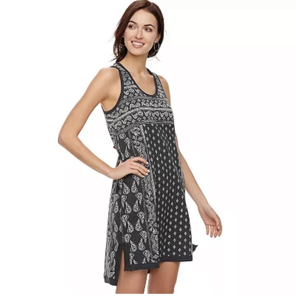 Sonoma French Terry Bandana print dress MEDIUM